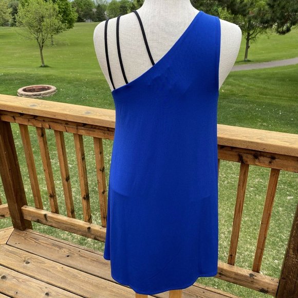 BCBGeneration Asymmetrical Dress One Shoulder Blue - Picture 3 of 13